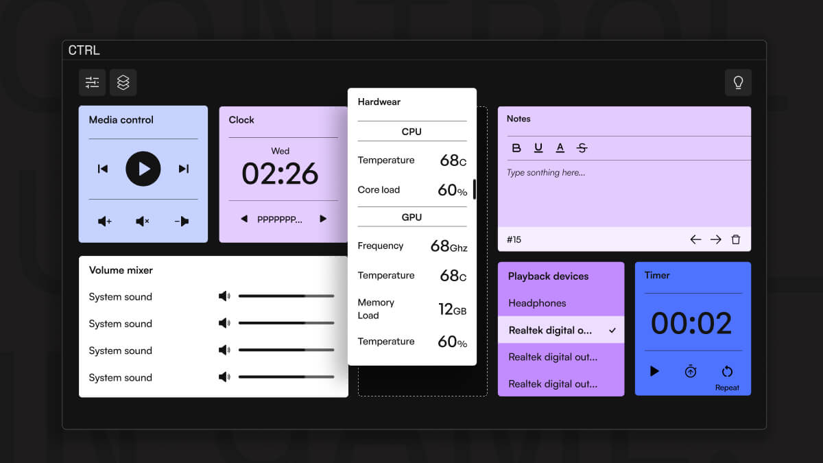 Control screenshot image