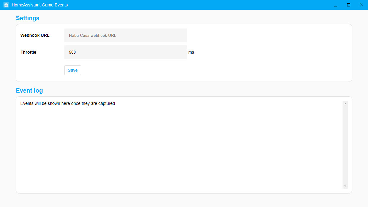 HomeAssistant Game Events screenshot image