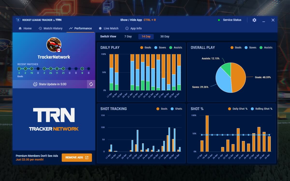 Rocket League Tracker screenshot image