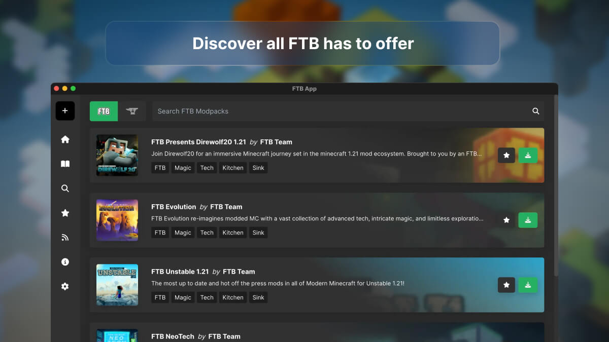FTB App screenshot image