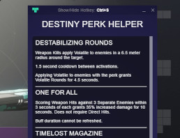 Destiny Perk Helper