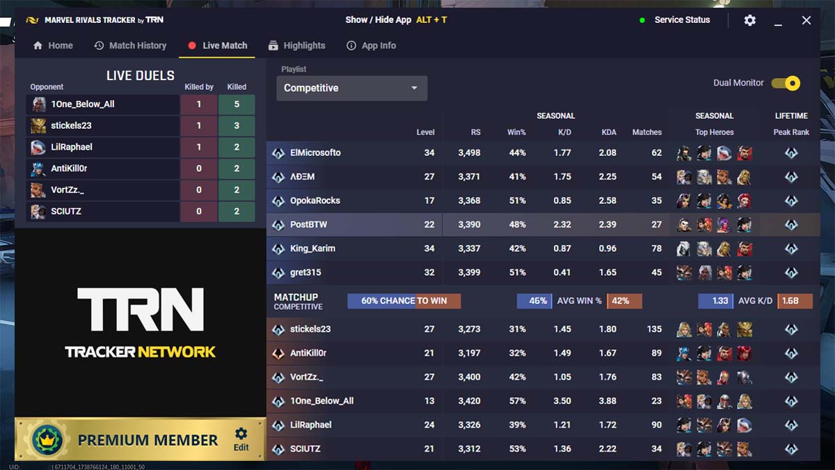 Marvel Rivals Tracker screenshot image
