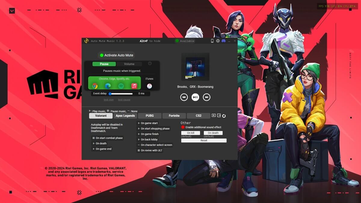 Auto Mute Music screenshot image