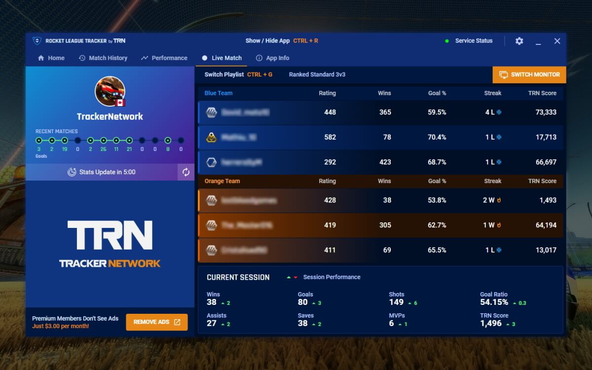 Rocket League Tracker screenshot image