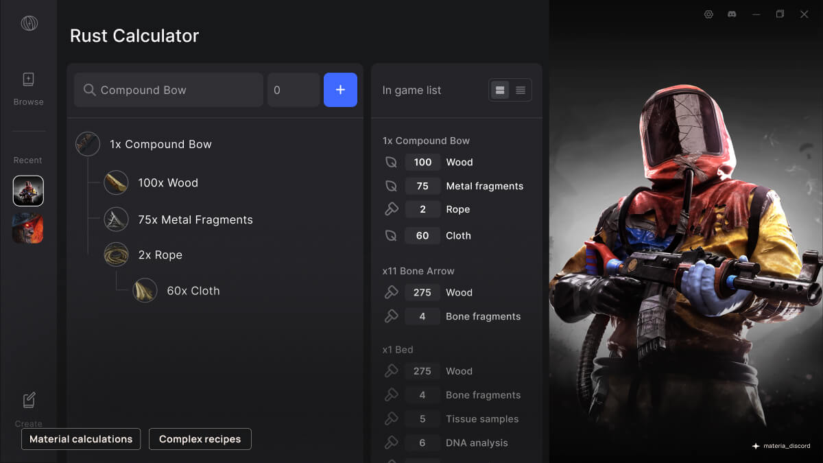Materia screenshot image