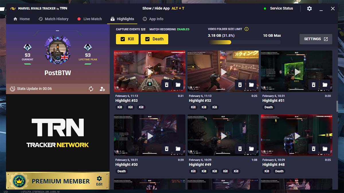 Marvel Rivals Tracker screenshot image
